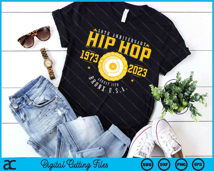 Hip Hop Music 50th Anniversary Musician Birthday SVG PNG Digital Cutting Files