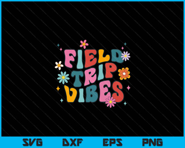 Hippie Face Field Trip Vibes Retro Groovy Field Day 2024 SVG PNG digitale afdrukbare bestanden