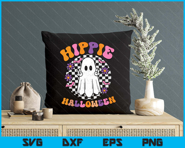 Hippie Halloween Ghost Peace Retro Costume SVG PNG Digital Printable Files