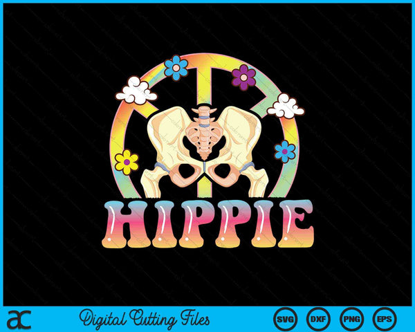 Hippie Hip Reemplazo Articulación Cirugía Divertida Recuperación SVG PNG Archivos de Corte Digital