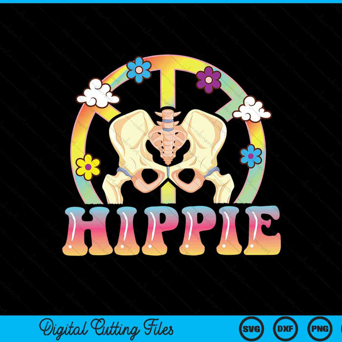 Hippie Hip Reemplazo Articulación Cirugía Divertida Recuperación SVG PNG Archivos de Corte Digital