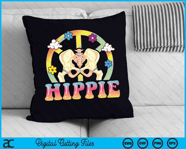 Hippie Hip Replacement Joint Surgery Funny Recovery SVG PNG Digital Cutting Files