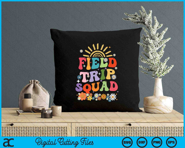 Hippie smile Face Field Trip Squad Groovy Field Day 2025 SVG PNG Digital Printable Files