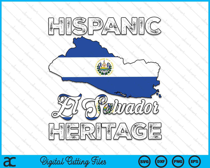 Hispanic El Salvador Heritage Month Pride Salvadoran SVG PNG Digital Cutting Files