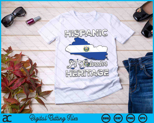 Hispanic El Salvador Heritage Month Pride Salvadoran SVG PNG Digital Cutting Files