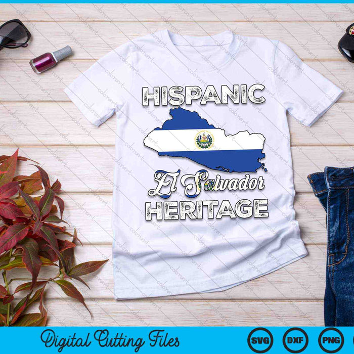 Hispanic El Salvador Heritage Month Pride Salvadoran SVG PNG Digital Cutting Files