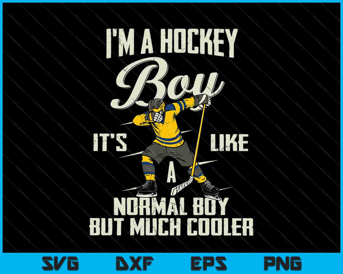 Hockey Boy Funny Dabbing Player Boys Kids Bzr SVG PNG Digital Printable Files