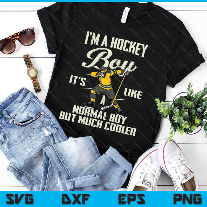 Hockey Boy Funny Dabbing Player Boys Kids Bzr SVG PNG Digital Printable Files