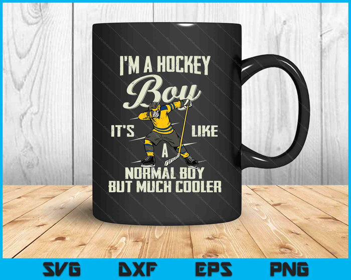 Hockey Boy Funny Dabbing Player Boys Kids Bzr SVG PNG Digital Printable Files
