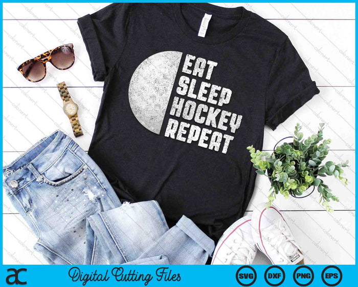 Hockey Coach Eat Sleep Hockey Repeat Hockey SVG PNG Digital Cutting Files