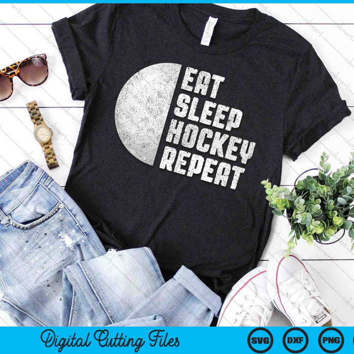 Hockey Coach Eat Sleep Hockey Repeat Hockey SVG PNG Digital Cutting Files