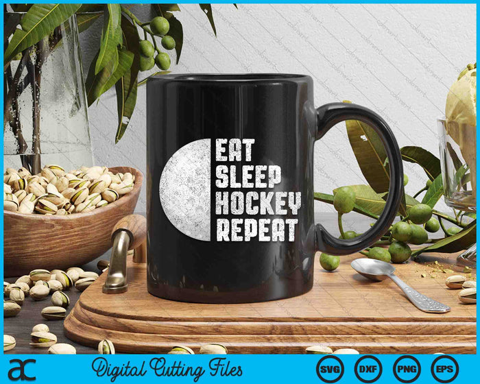 Hockey Coach Eat Sleep Hockey Repeat Hockey SVG PNG Digital Cutting Files