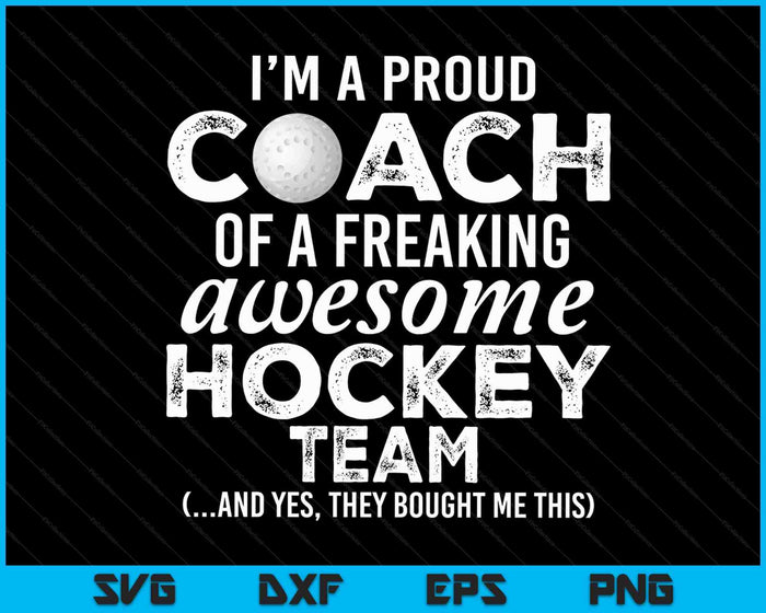 Hockey Coach Funny Thank You Appreciation Gift SVG PNG Digital Cutting Files