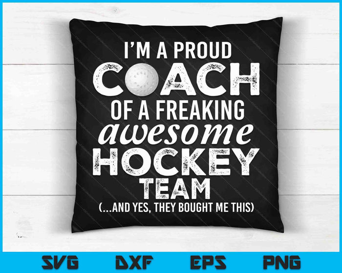 Hockey Coach Funny Thank You Appreciation Gift SVG PNG Digital Cutting Files