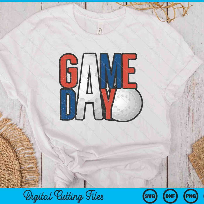 Hockey Game Day Navy Blue And Red SVG PNG Digital Printable Files