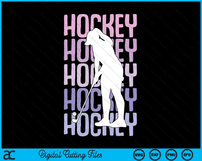 Hockey Girls Women Kids Youth Girl SVG PNG Digital Printable Files