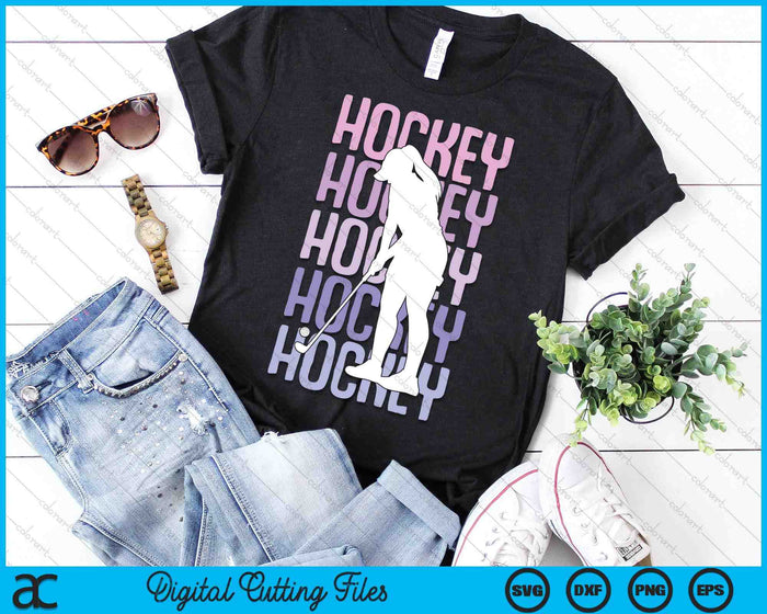 Hockey Girls Women Kids Youth Girl SVG PNG Digital Printable Files