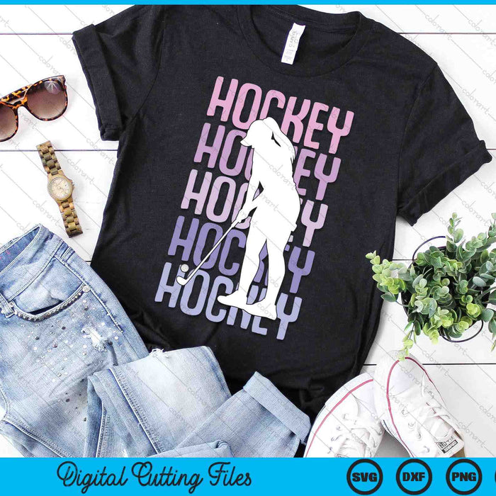 Hockey Girls Women Kids Youth Girl SVG PNG Digital Printable Files