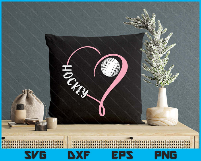 Hockey Ladies Valentine's Day Hockey Lover SVG PNG Digital Printable Files