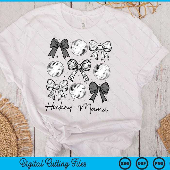 Hockey Mama Coquette Bow Hockey Season SVG PNG Digital Printable Files