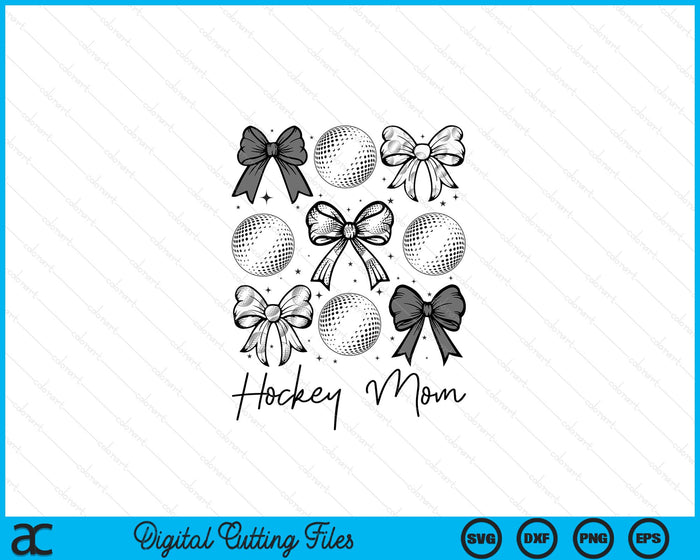 Hockey Mom Coquette Bow Hockey Season SVG PNG Digital Printable Files