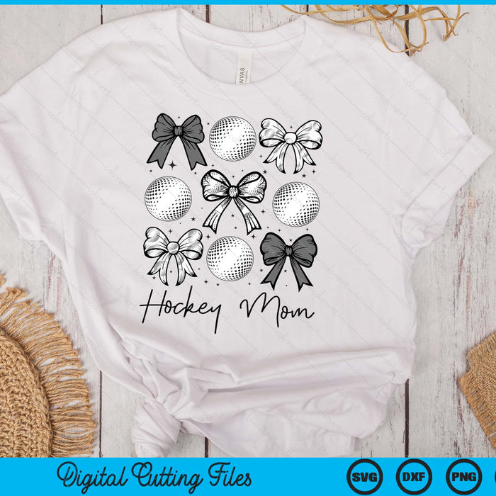 Hockey Mom Coquette Bow Hockey Season SVG PNG Digital Printable Files