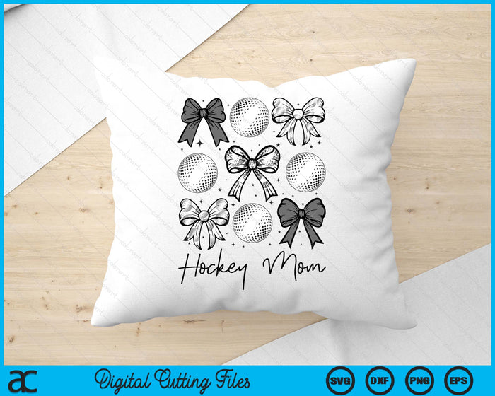 Hockey Mom Coquette Bow Hockey Season SVG PNG Digital Printable Files