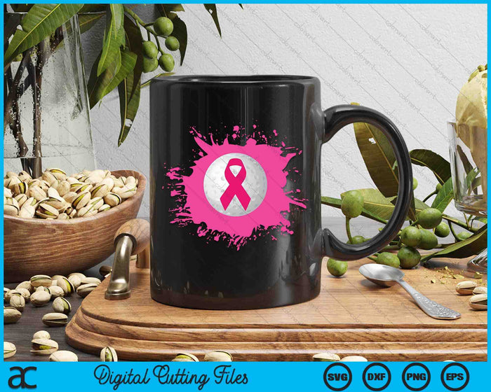 Hockey Pink Ribbon Breast Cancer Awareness SVG PNG Digital Cutting Files