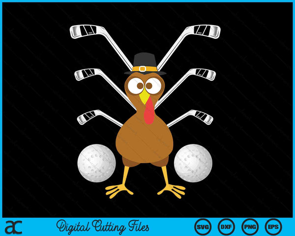 Hockey Turkey Thanksgiving SVG PNG Digital Cutting Files