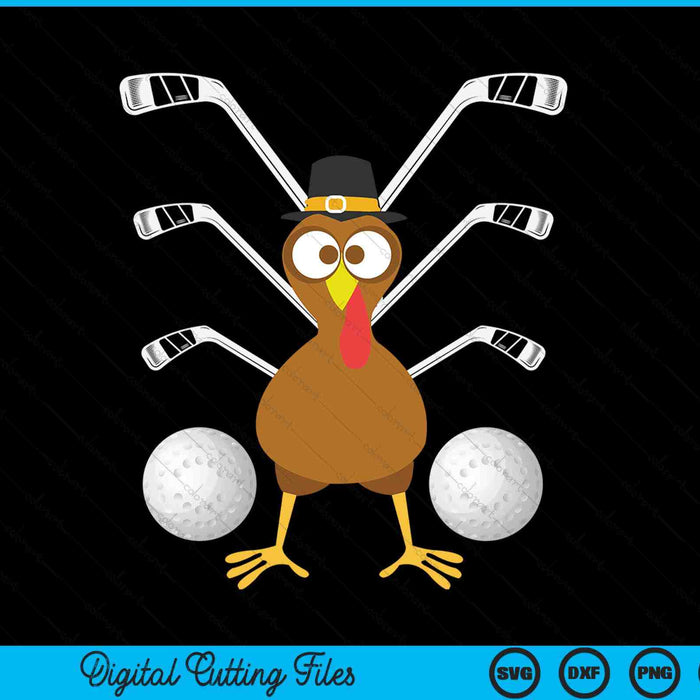 Hockey turkey Thanksgiving SVG PNG cut file for Cricut