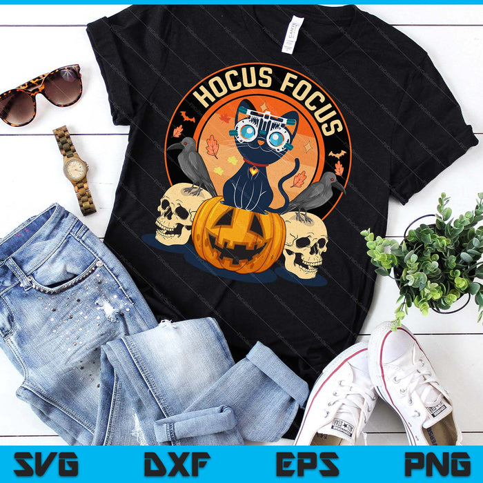 Hocus Focus Optometry Halloween Optometrist Eye Doctor Cat SVG PNG Digital Printable Files