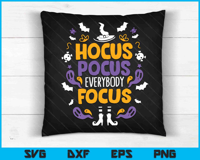 Hocus Pocus Iedereen Focus Halloween Outfit SVG PNG digitale snijbestanden