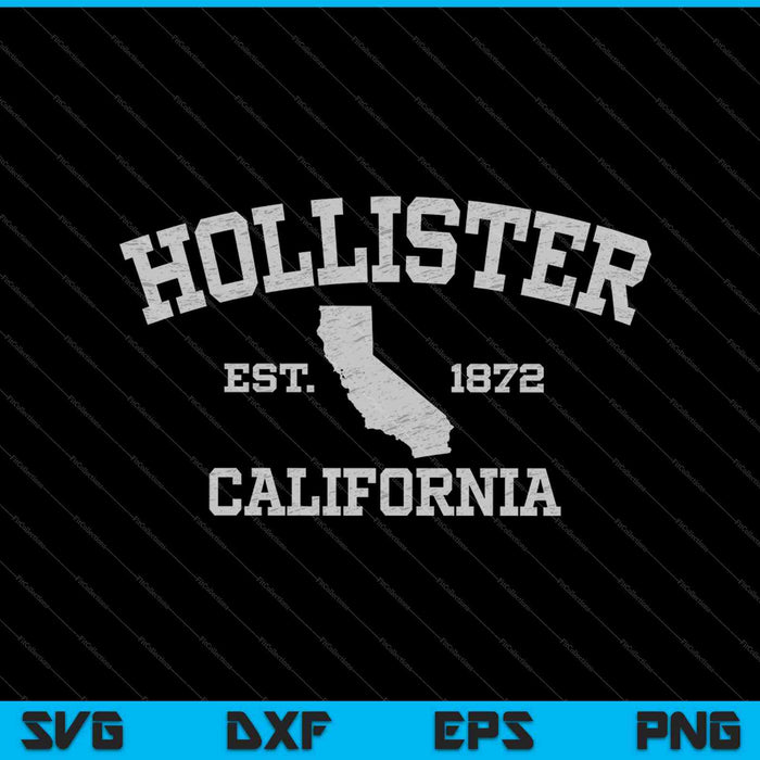 Hollister California Vintage SVG PNG Cortar archivos imprimibles