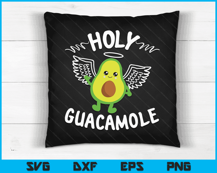 Holy Guacamole Avocado Angel Avocado Joke Tropical Fruit SVG PNG Digital Printable Files