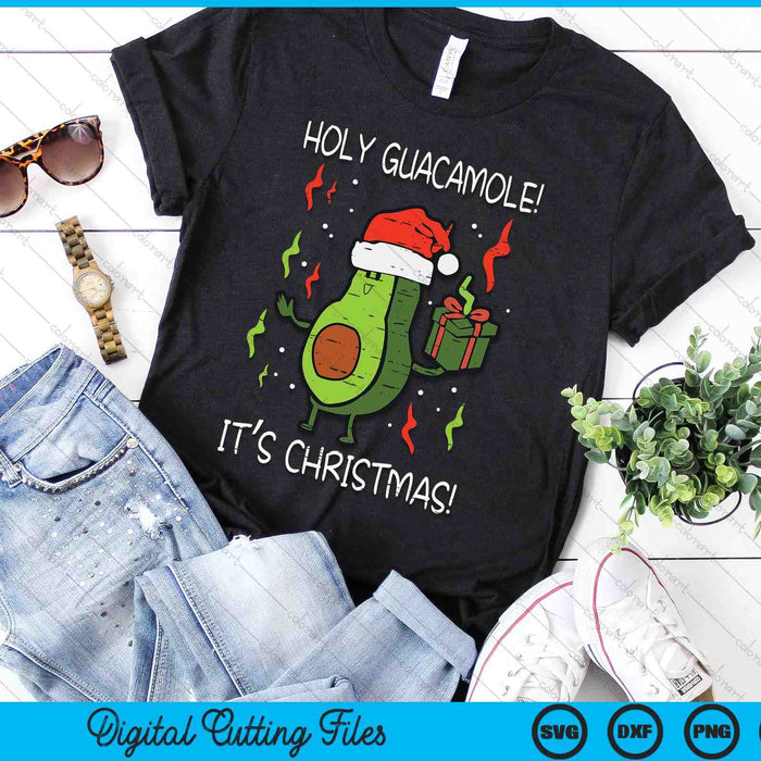 Holy Guacamole Its Christmas Avocado Xmas SVG PNG Digital Printable Files