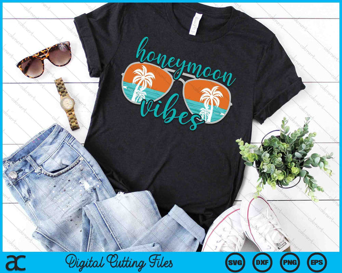 Honeymoon Vibes Cute Couples Trip Matching Vacation SVG PNG Digital Cutting Files