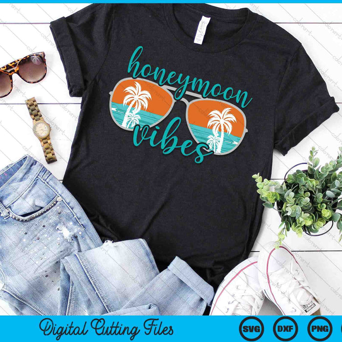 Honeymoon Vibes Cute Couples Trip Matching Vacation SVG PNG Digital Cutting Files