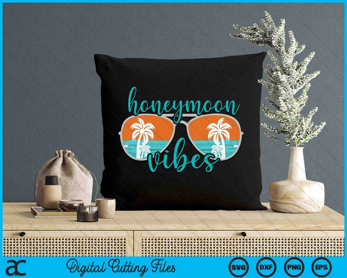 Honeymoon Vibes Cute Couples Trip Matching Vacation SVG PNG Digital Cutting Files