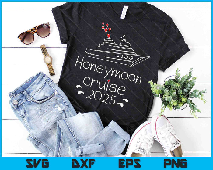 Honeymoon Cruise For Couples 2025 Just Married Svg Png Digital Cutting Files