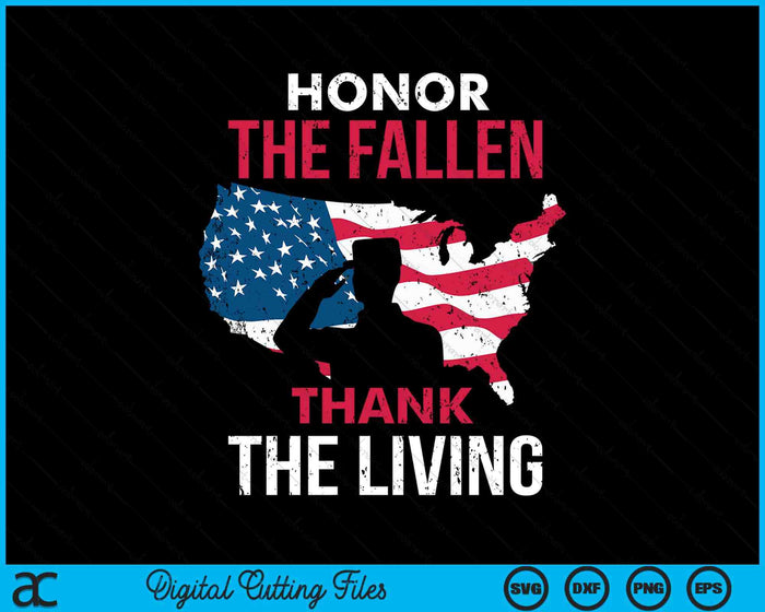 Honor The Fallen Veteran Themed Military Support SVG PNG Digital Cutting Files