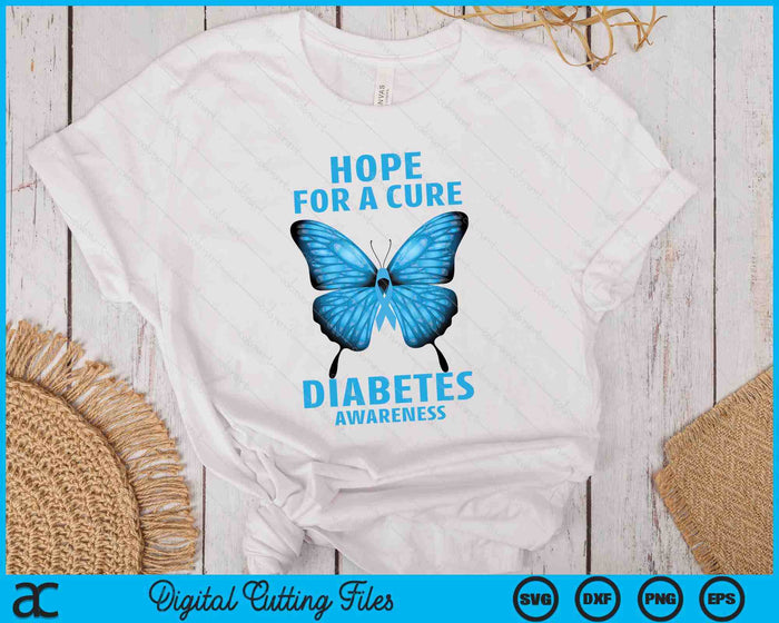 Hope For A Cure Diabetes Awareness SVG PNG Digital Cutting Files