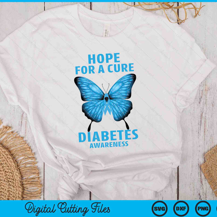 Hope For A Cure Diabetes Awareness SVG PNG Digital Cutting Files