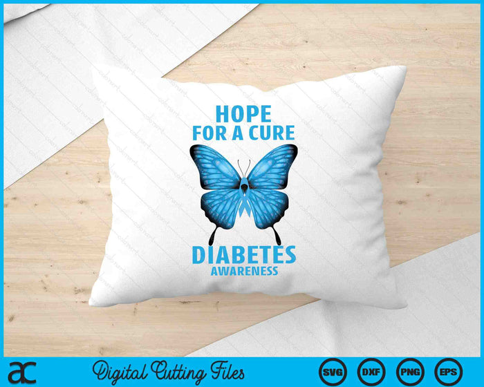 Hope For A Cure Diabetes Awareness SVG PNG Digital Cutting Files