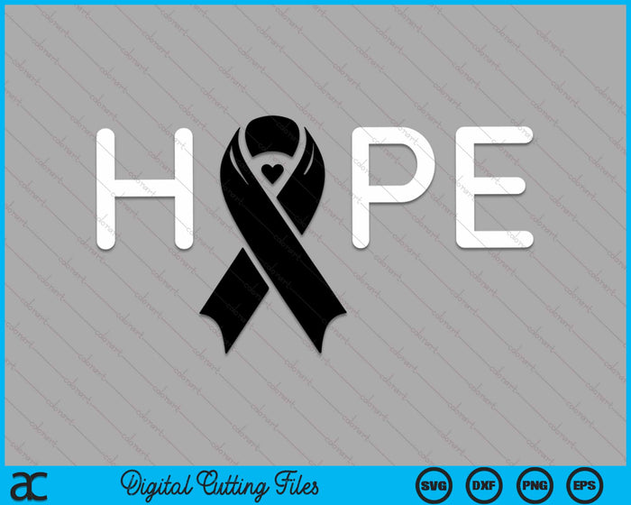 Hope Melanoma Awareness SVG PNG Digital Cutting Files