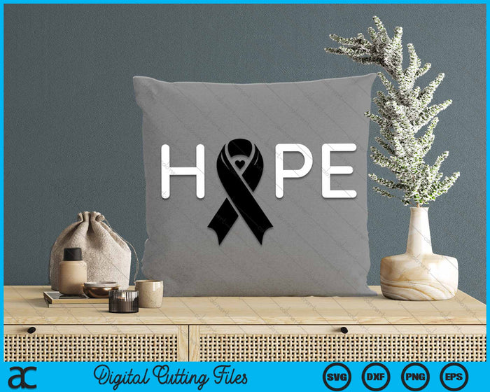 Hope Melanoma Awareness SVG PNG Digital Cutting Files