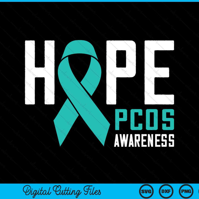 Hope PCOS awareness SVG cut file