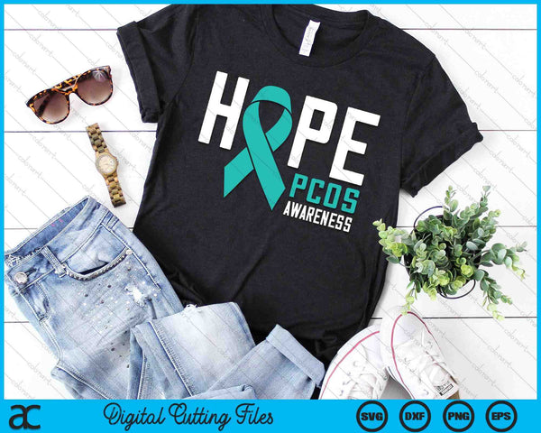 Hope PCOS Awareness SVG PNG Digital Cutting Files