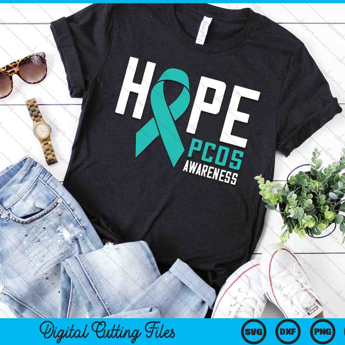 Hope PCOS Awareness SVG PNG Digital Cutting Files