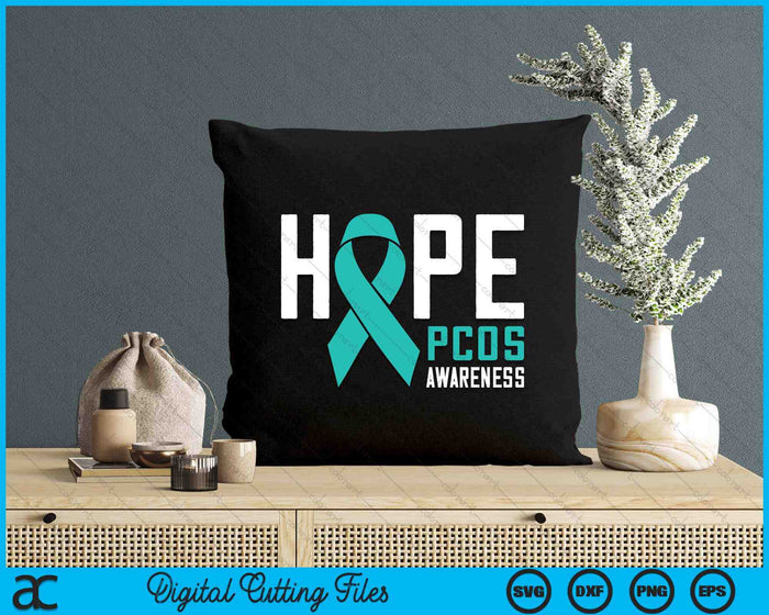 Hope PCOS Awareness SVG PNG Digital Cutting Files