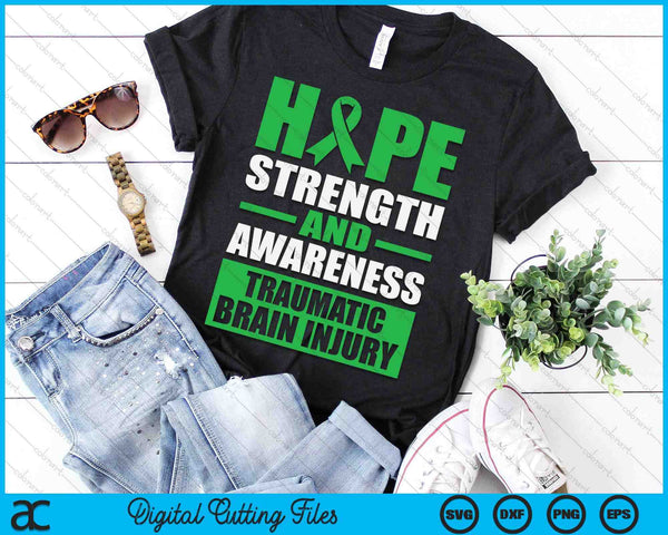 Hope Strength And Awareness Traumatic Brain Injury Awareness SVG PNG Digital Cutting Files